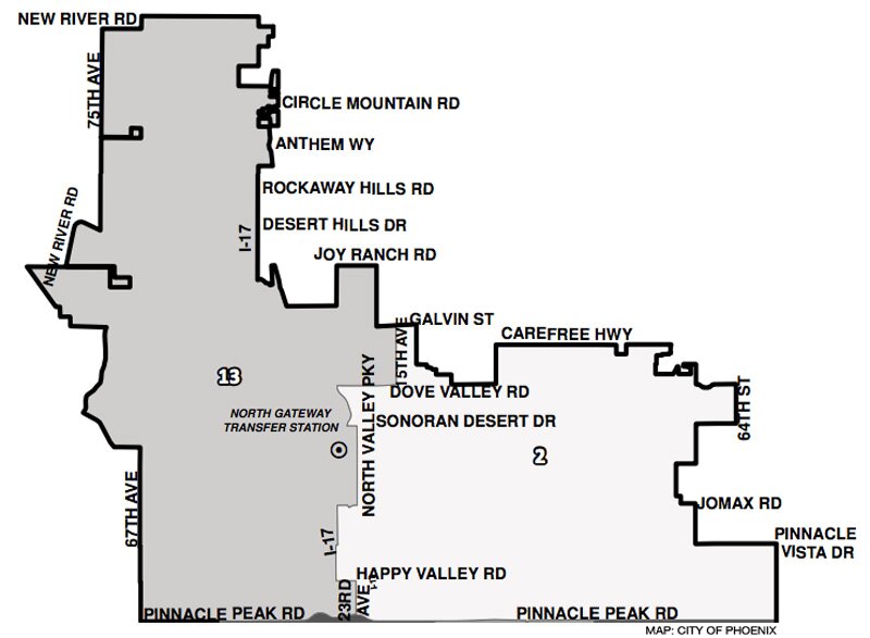 phoenix bulk trash pickup map