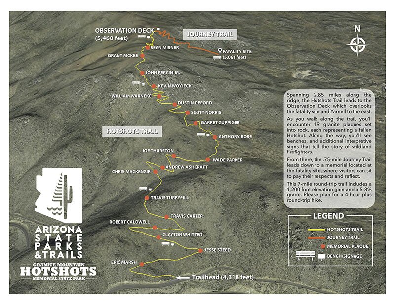 Granite Mountain Hotshot Memorial State Park map