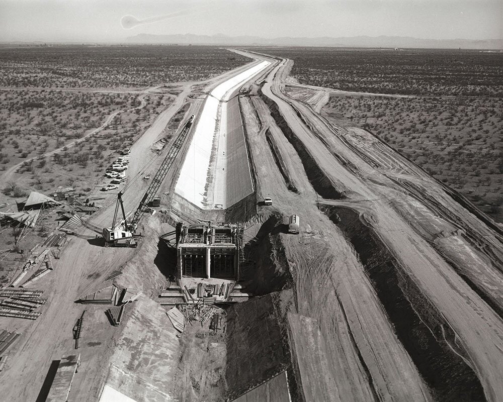 Central Arizona Project canal construction