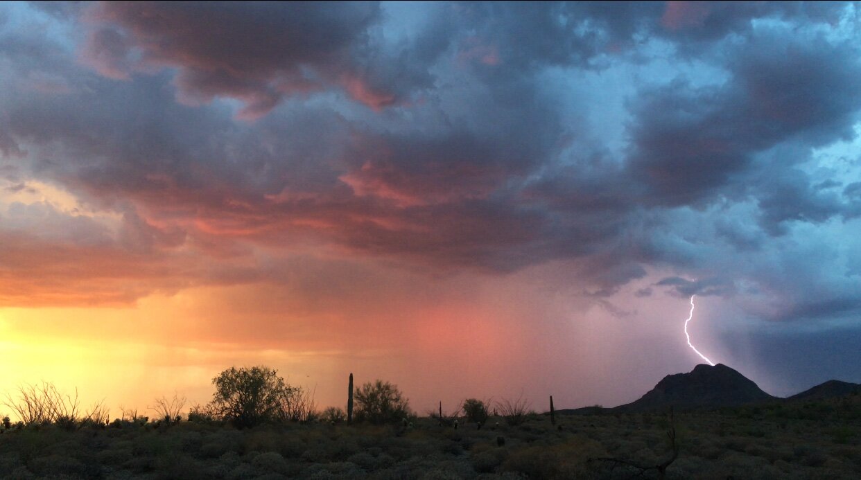 summer thunderstorm lightning