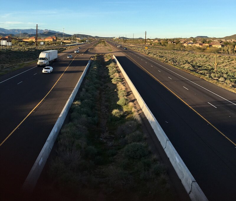 i-17 two lanes at anthem way