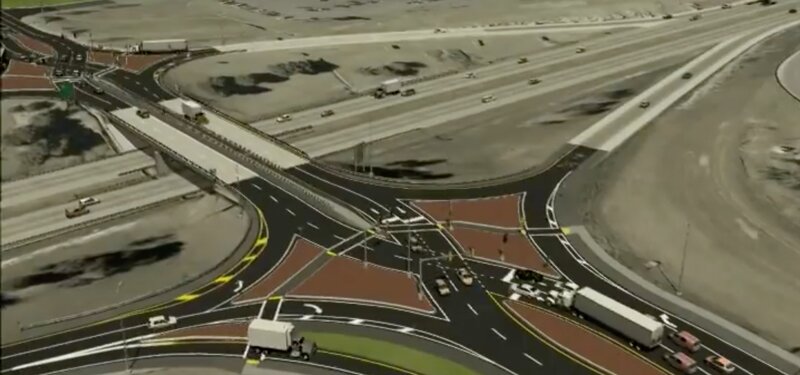 diamond traffic interchange