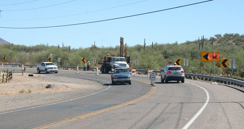 new river road guardrail work