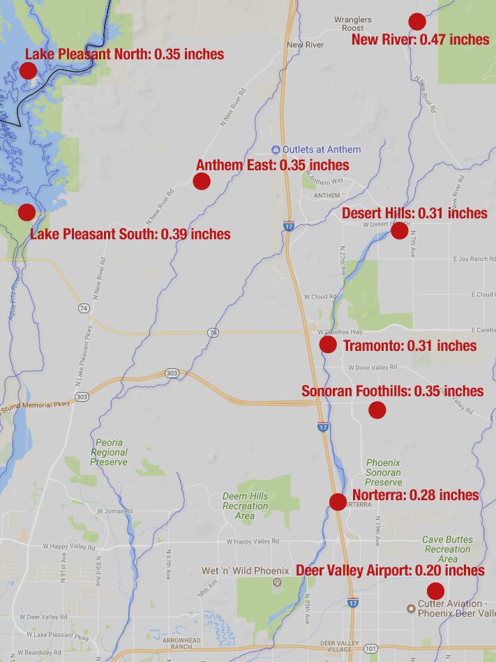 rainfall totals february 2018 storm