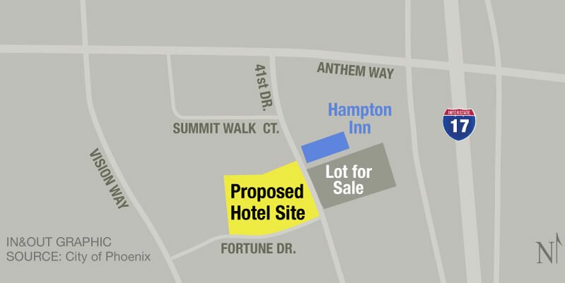 proposed anthem hotel site map